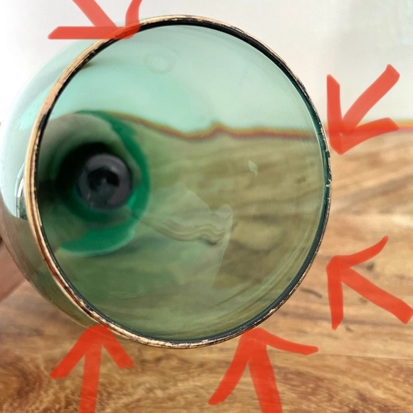 🎉HOST PICK🎉Vintage Libbey Juniper Green Wine Glasses with Gold rim - Set of 6 - Picture 6 of 11